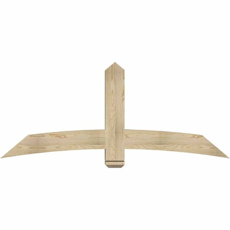 Ekena Millwork Bellingham Rough Sawn Timber Gable Bracket, Douglas Fir, 72"W x 30"H x 6"D x 6"F, 10/12 Pitch GBW072X30X0606BEL00RDF